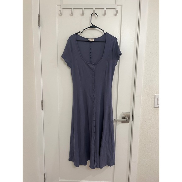 Dresses & Skirts - Butter‎ Mom Cotton Scoop Neck Maxi Dress Blue Chic Old Money Euro